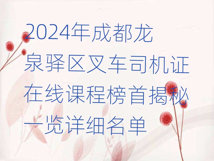 2024ɶȪ泵˾֤߿γ̰׽һϸ